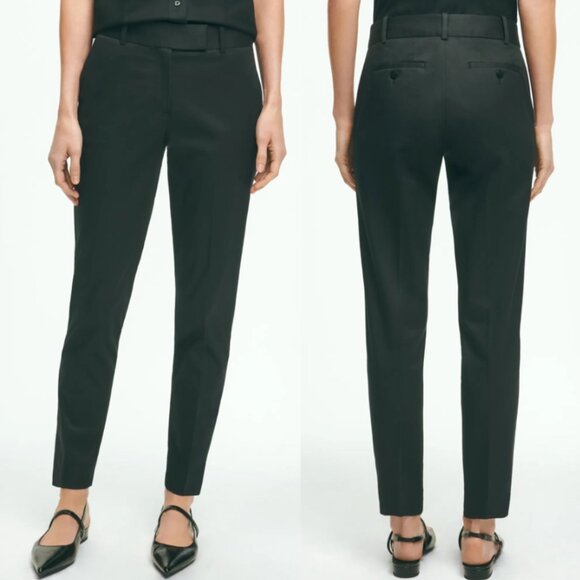 Brooks Brothers Pants - BROOKS BROTHERS Womens 6 Black Stretch Cotton Advantage Chino® Pants Office